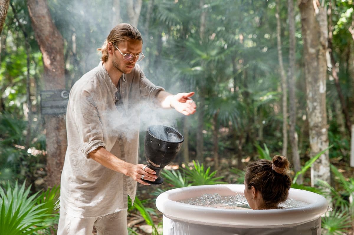 Cold plunge in Tulum jungle